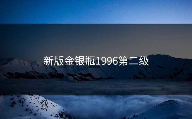 新版金银瓶1996第二级